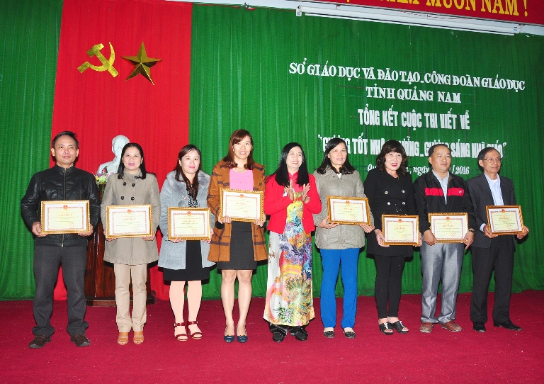 Ngành Giáo dục tỉnh Quảng Nam tổng kết cuộc thi viết về "Gương tốt nhà trường -Gương sáng nhà giáo"