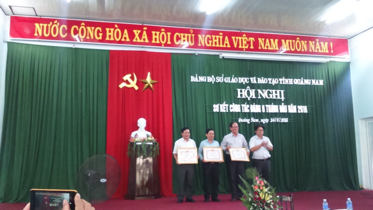 Đảng bộ Sở Giáo dục và Đào tạo tỉnh Quảng Nam tổ chức Hội nghị sơ kết công tác Đảng 6 tháng đầu năm 2016