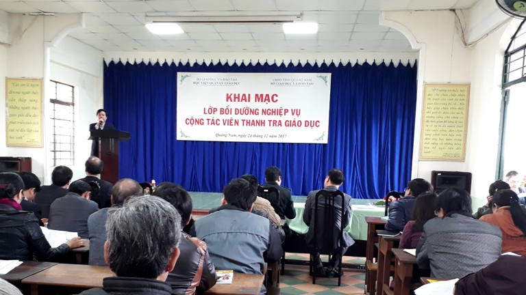 Khai mạc lớp bồi dưỡng nghiệp vụ cộng tác viên thanh tra giáo dục tại tỉnh Quảng Nam