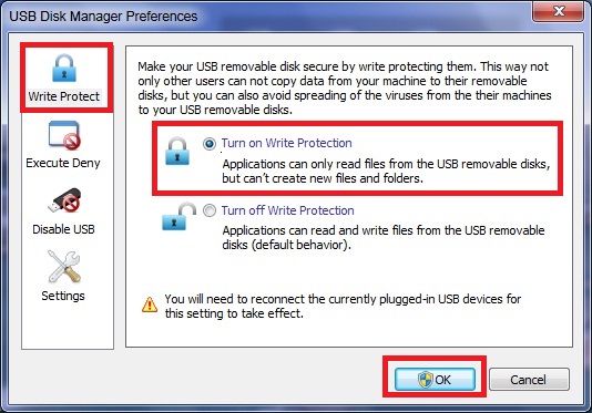 USB Disk Manager - quản lý truy cập, phòng chống virus USB