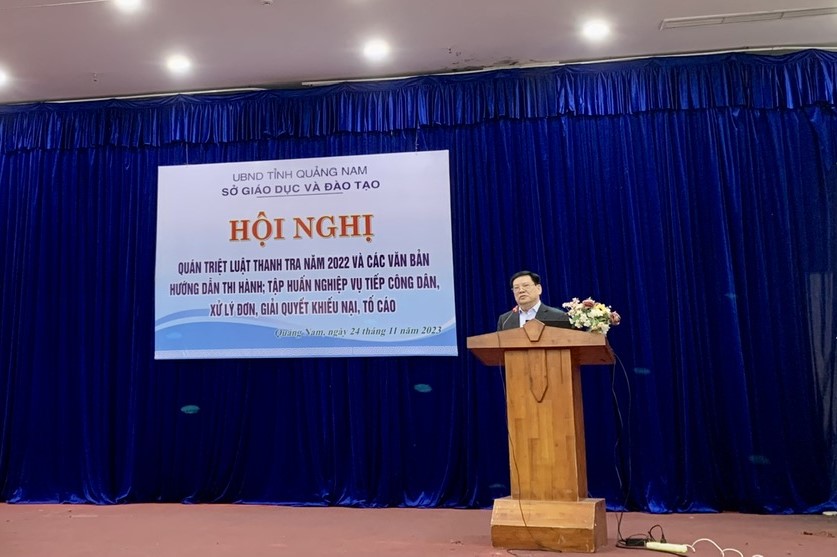Sở GDĐT tổ chức Hội nghị quán triệt Luật Thanh tra năm 2022 và các văn bản hướng dẫn thi hành; tập huấn nghiệp vụ tiếp công dân, xử lý đơn, giải quyết khiếu nại, tố cáo